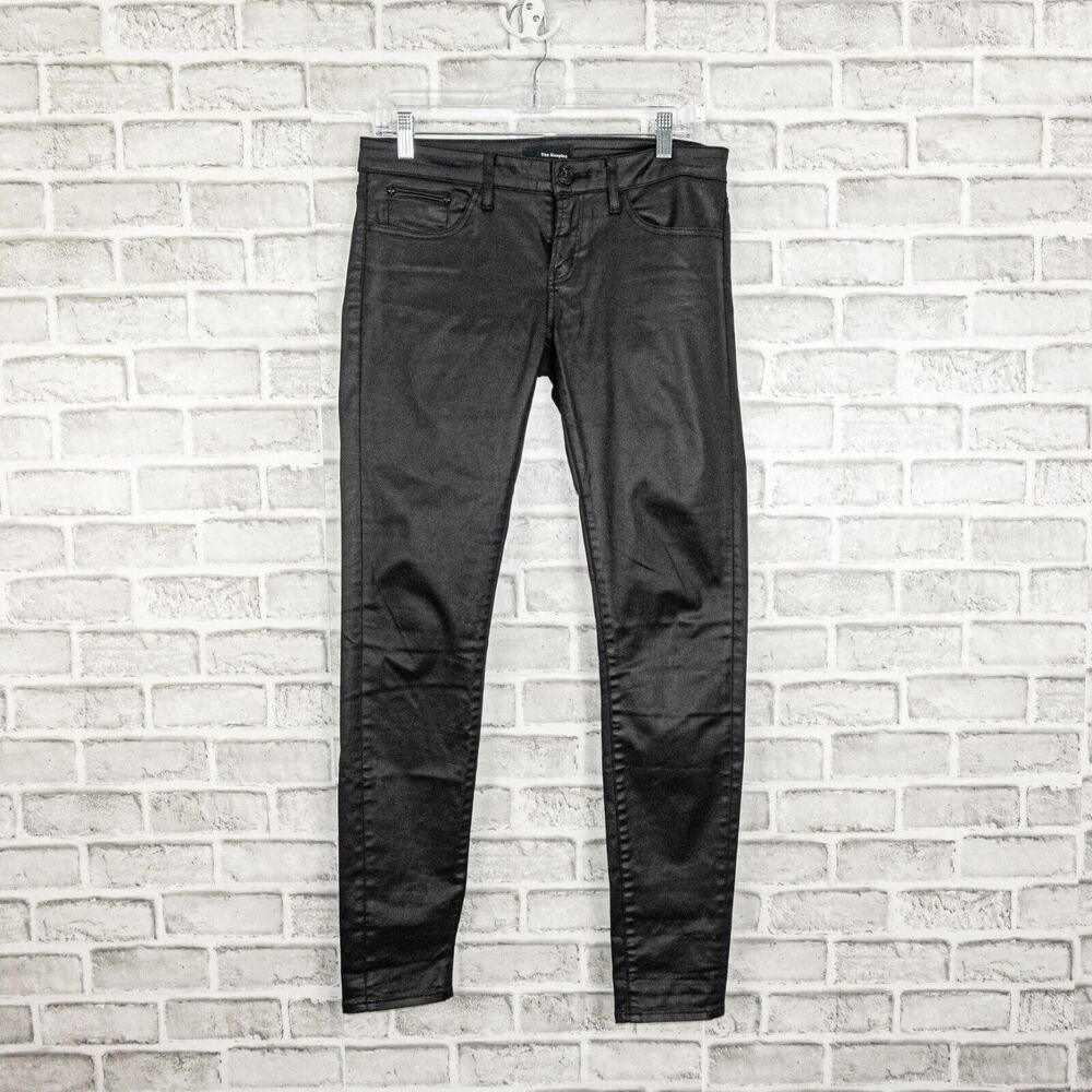 The Kooples SKIN Coated faux Leather Jeans in Black Women's size 28